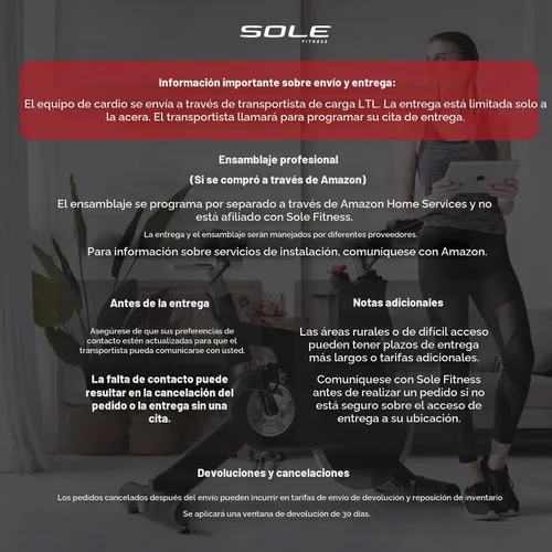 Vista 6 de Máquinas de ejercicio elípticas SOLE Fitness, Modelos E25, E35, E95, E95S, E98, máquinas elípticas para uso en el hogar, equipo de ejercicio
