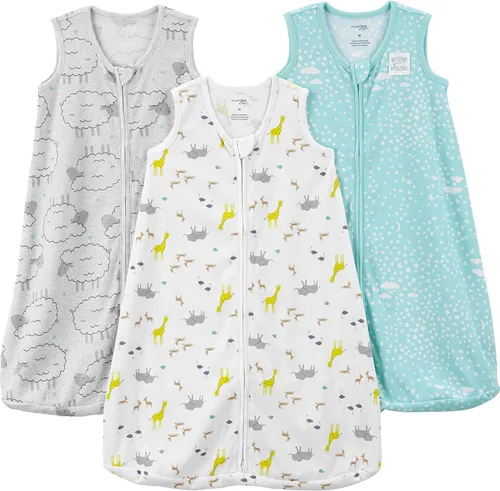 Vista 6 de Simple Joys by Carter's Paquete de 2 sacos de dormir unisex de microforro polar de manga larga para bebé