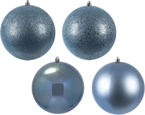 Vista 28 de Vickerman Adorno de bola de oro antiguo de 6 pulgadas con 4 acabados, 4 por caja