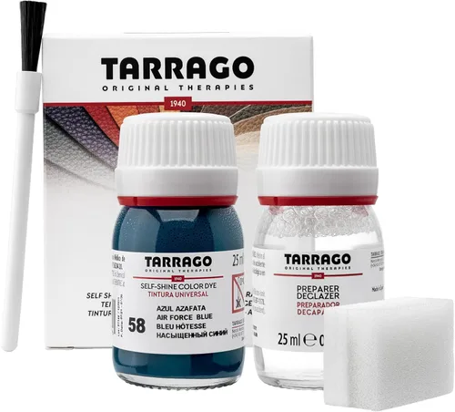 Kit de Tinte para Cuero Tarrago con Desglasador y Aplicador - Restaura y Recolorea Zapatos, Botas, Bolsos, Carteras, Chaquetas y Muebles - Pigmento
