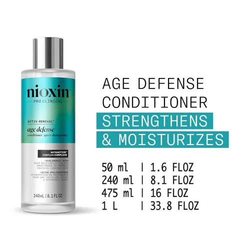 Vista 2 de Nioxin Age Defense Conditioner for Aging Hair Strengthening & Moisturizing Conditioner with Hyaluronic Acid Against Breakage Paraben, Sulfate