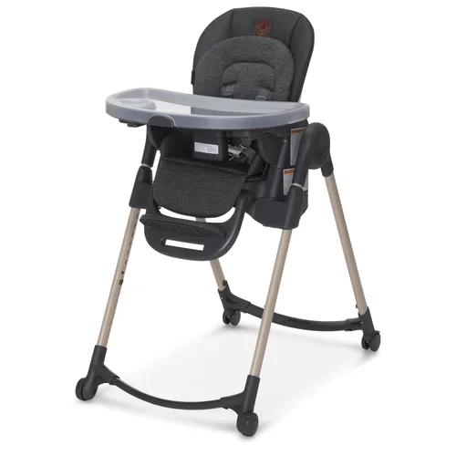 Maxi-Cosi Minla - Silla alta 6 en 1 para bebés y niños pequeños, silla alta plegable portátil, tela EcoCare, 9 alturas, 5 reclinables, 4 posiciones