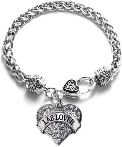 Vista 162 de Inspired Silver - Pulsera de plata con dije de corazón pavé con joyas de circonita cúbica