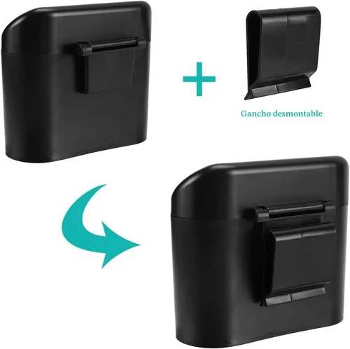 Vista 5 de Accmor - Bote de basura con tapa para automóvil, mini organizador de basura automático con 30 bolsas de basura de plástico, contenedor de basura