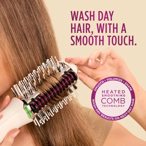 Vista 3 de Shark HT202 SmoothStyle - Peine térmico + cepillo secador, modo dual, para todo tipo de cabello, seda