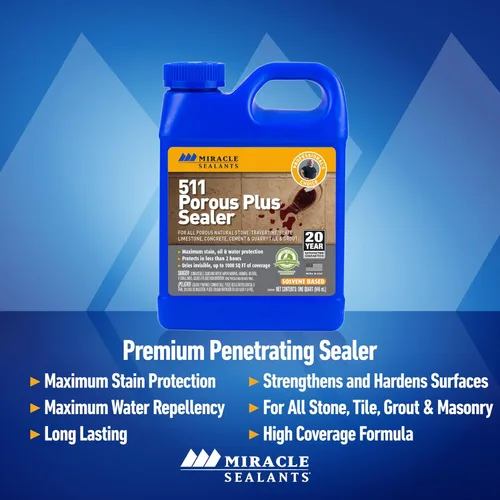 Vista 2 de Miracle Sealants 511 Porous Plus Premium - Sellador de encimeras, piedras y azulejos, cuarto de galón