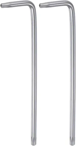 Vista 11 de HARFINGTON 2 unids T10 a prueba de manipulaciones Torx Star Key Bit Llave en forma de L 3.58 "brazo largo de acero de alto carbono herramienta
