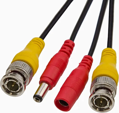 Vista 3 de Cable de cámara de alimentación de video de 100 pies, cable todo en uno prefabricado para DVR vigilancia seguridad CCTV cámara BNC cable