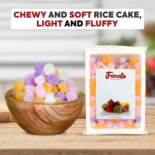 Vista 9 de Fanale Mini pastel de arroz dulce Mochi – Merienda mixta original/arco iris para aderezos de yogur congelado/coberturas de helado/coberturas