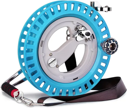 Carrete profesional de cometa de 10.6 pulgadas, rodillo de metal estable con cinturón para cometas grandes