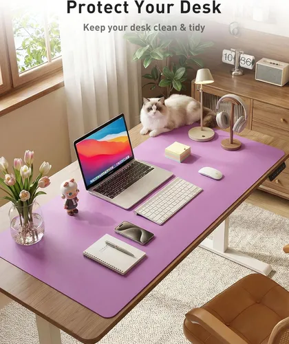 Vista 200 de Aothia Protector de escritorio de cuero, alfombrilla para mouse, alfombrilla de escritorio de oficina, 31.5 x 15.7 pulgadas, secante de escritorio