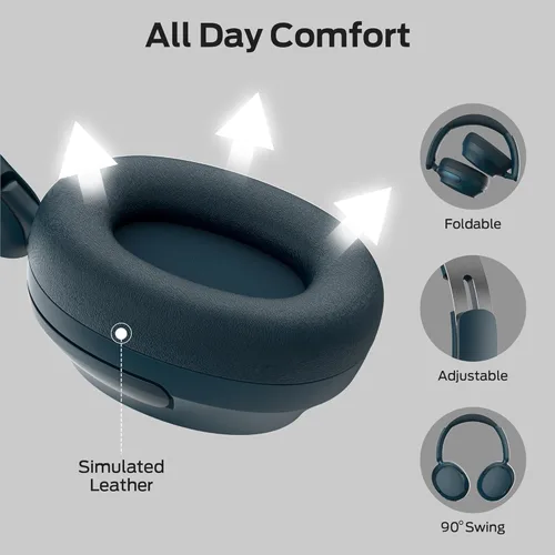 Vista 4 de Monster Persona 3rd ANC - Auriculares Bluetooth con Bluetooth 5.4, 70 horas de reproducción, auriculares con cancelación de ruido con micrófono