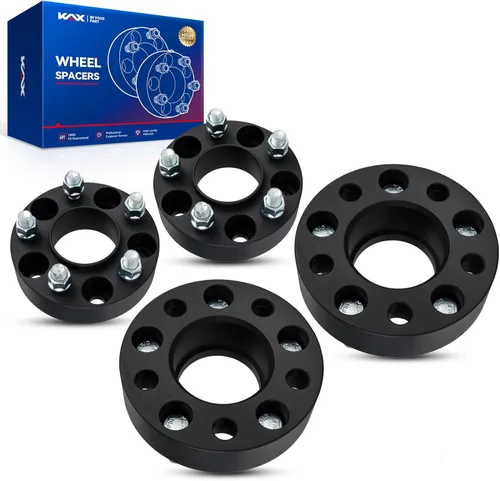 Vista 59 de KAX Espaciadores de rueda de 4 x 4.25 pulgadas de 1 pulgada para enfoque, fiesta, espaciadores centrados de 4 lengüetas con orificio de cubo
