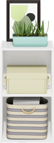 Vista 198 de Furinno - Estantería de cubos de 5 niveles serie Luder para libros y almacenamiento, color roble francés