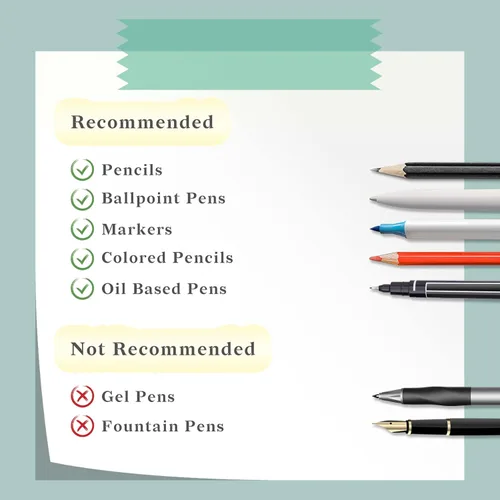 Vista 4 de Temiary 6 blocs de notas adhesivas transparentes con líneas, nota adhesiva transparente, impermeable, transparente, marcadores adhesivos