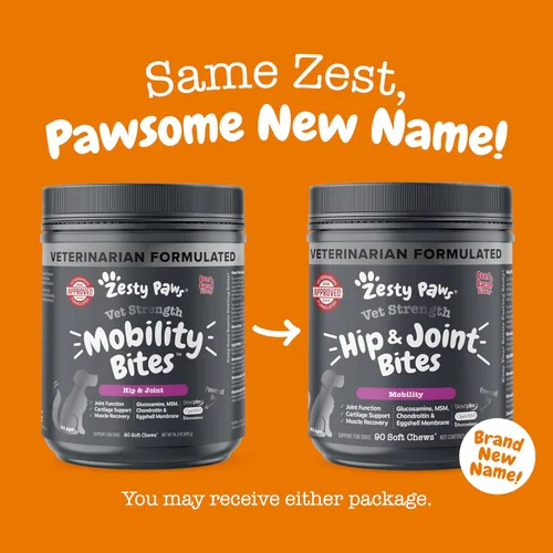 Vista 6 de Zesty Paws Vet Strength Mobility Bites - Masticables de apoyo para la cadera y las articulaciones para perros con glucosamina, condroitina, MSM