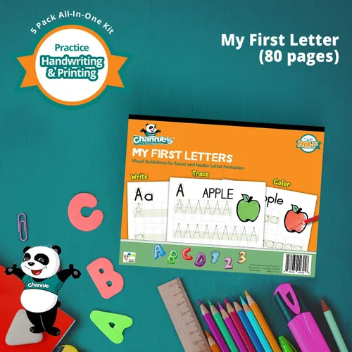 Vista 5 de Channie's Juego de libros de escritura visual y matemáticas todo en uno para estudiantes de prekindergarten - 1er grado de escuela primaria