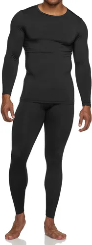Vista 2 de TSLA - Juego de ropa interior térmica para hombre pantalón largo con forro de vellón suave de microfibra pantalón y camiseta interior cálidos