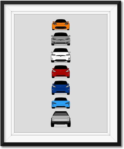Vista 20 de Custom Car Posters Póster hecho a mano compatible con BMW Evolution Print Wall Art Decor of the Best of BMW Generations (M2, M3, M4, M5)