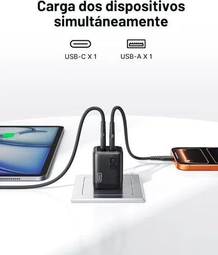 Vista 4 de INIU Cargador para iPad Air Pro, 30 W, paquete de 2 cargadores de iPad de carga rápida con cable USB C a C, cargador plegable compacto para iPad Pro