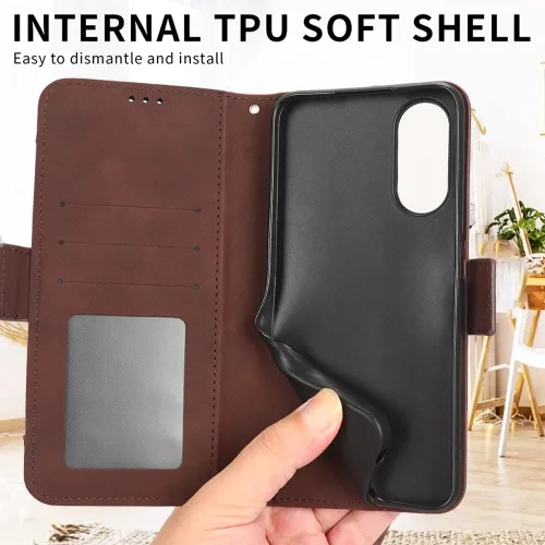 Vista 8 de Funda compatible con Nothing Phone 1, funda de cuero con tapa para tarjetero, accesorios para celulares, fundas de teléfono, color negro