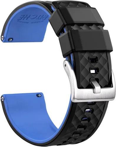 Vista 7 de Ritche - Correas de silicona para reloj de regalo de Navidad de liberación rápida de 18 mm, 20 mm, 22 mm, 24 mm, regalos de elefante blanco