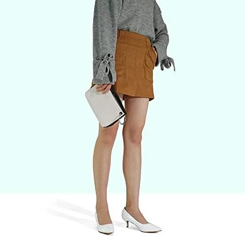 Vista 6 de DREAM PAIRS - Zapatos de tacón bajo para mujer tipo D'Orsay con puntera puntiaguda, a la moda