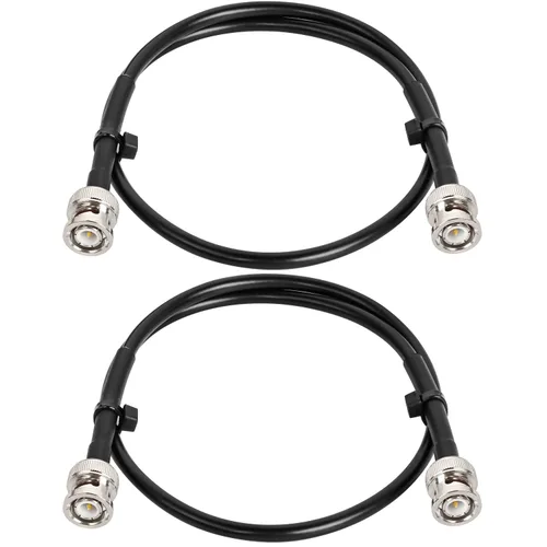 Vista 18 de MOOKEERF Cable BNC - 1 pie 2 piezas RG58 50 ohm macho a macho cables coaxiales de extensión BNC de baja pérdida para antenas, radios RF, módems