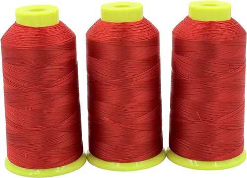 Vista 6 de Tortoise 3 conos de hilo resistente de 2000 yardas cada carrete resistente a los rayos UV de alta resistencia hilo # 69 T70 tamaño 210D/3 para Básico