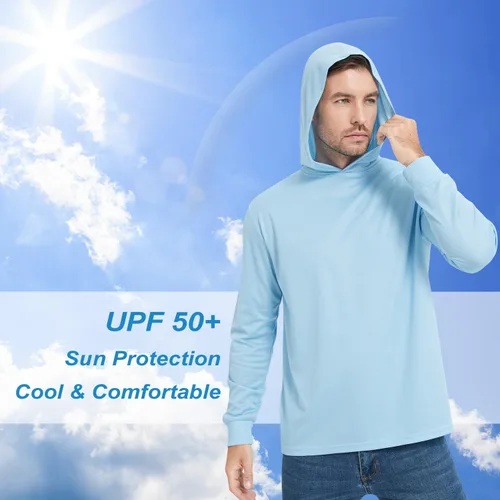 Vista 3 de ProtectX Sudadera ligera de manga larga con protección solar de alta visibilidad, UPF 50+ de secado rápido, camisa SPF UV, ropa activa
