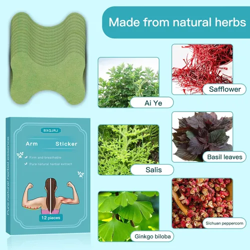 Vista 2 de Parche de hierbas naturales para brazos y piernas, parche de hierbas naturales para brazos y piernas, para mujeres y hombres
