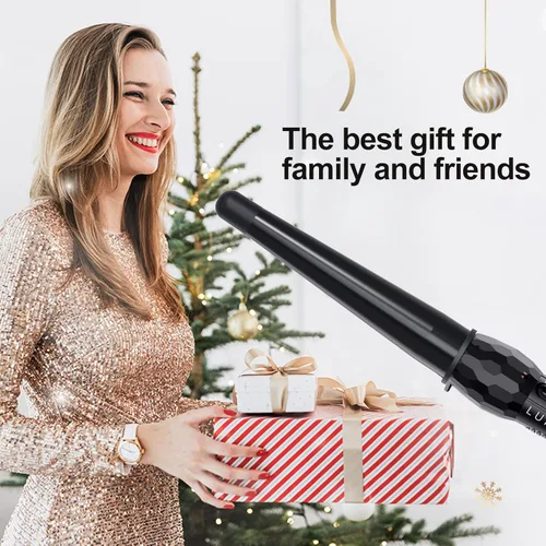 Vista 7 de Rizadora de cabello para mujeres, onduladora de cabello, rizador voluminizador con placas de cerámica de aluminio, herramientas de peinado con doble