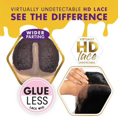 Vista 6 de Sensationnel Peluca de encaje frontal HD Butta Lace Unit 8 (1)
