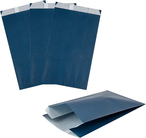 Vista 32 de Restaurantware Bag Tek - Bolsas de papel de 4.3 x 1.5 x 6.3 pulgadas para aperitivos, 100 bolsas desechables para papas fritas, a prueba de grasa