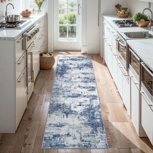 Vista 24 de Alfombra de área para sala de estar: alfombra lavable de 5 x 7 pies con respaldo antideslizante, sin desprendimiento, resistente a manchas