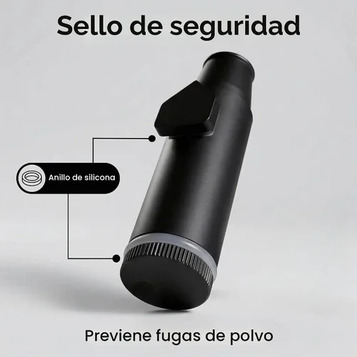Vista 5 de OakMsOik Botella de metal a prueba de fugas (versión actualizada de 2ª generación) (negro) pimentero portátil (paquete de 3)
