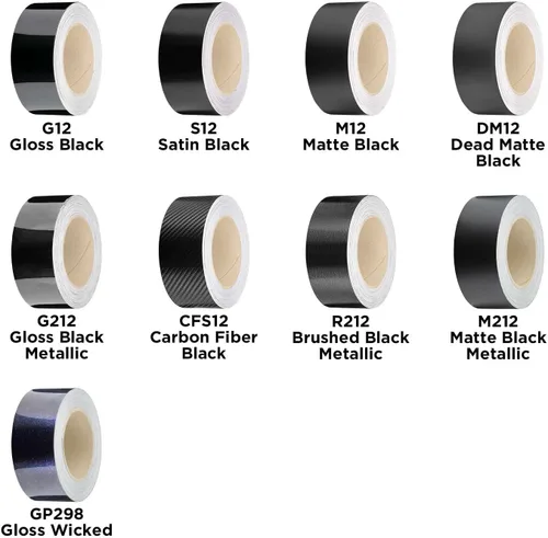 Vista 2 de EZAUTO WRAP - Kit de vinilo de fibra de carbono negro 3M 2080 de 2 pulgadas x 25 pies para ventanas y bordes de puerta, incluye kit de herramientas