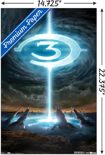 Vista 3 de Trends International Halo 3 - Póster de pared con logotipo, 14.725 x 22.375 pulgadas, versión premium sin marco