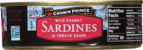 Vista 5 de Crown Prince Sardinas en salsa de tomate, latas de 15 onzas (paquete de 12)