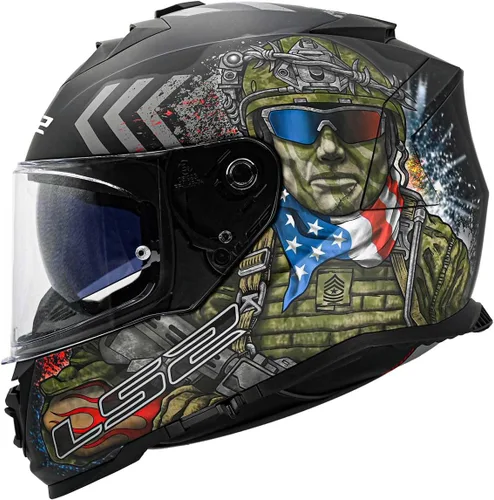 Vista 11 de LS2 - Casco integral Assault para motocicleta con visera solar
