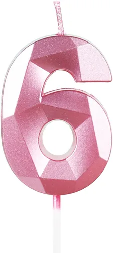 Vista 242 de Velas Número 1, Velas de Primer Cumpleaños, Vela Roja de Feliz Cumpleaños para Pastel, Decoraciones de Cobertura de Pastel de Diseño 3D para Niñas