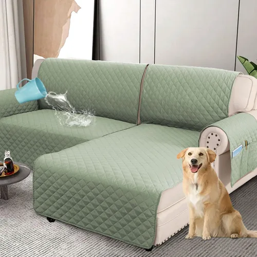 Vista 24 de H.VERSAILTEX Fundas de sofá 100% impermeables para sofá seccional, fundas de sofá seccional de 2 piezas, funda de sofá seccional en forma de L
