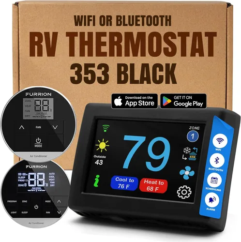 Vista 76 de MICRO-AIR EasyTouch - Termostato digital de repuesto para autocaravana, programable y confiable, habilitado para WiFi y Bluetooth, termostato