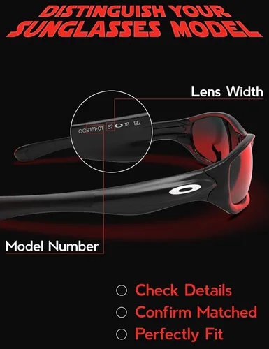 Vista 4 de Fiskr Lentes de repuesto para gafas de sol Oakley Holbrook, paquete de 2 pares (azul hielo y verde esmeralda)