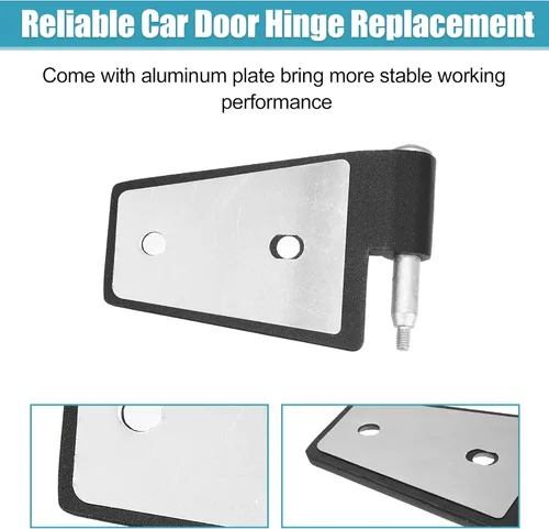 Vista 6 de X AUTOHAUX Kit de 8 bisagras de puerta de automóvil con 16 pernos para Jeep Wrangler JK 2007-2018 Bisagra de puerta exterior de acero inoxidable