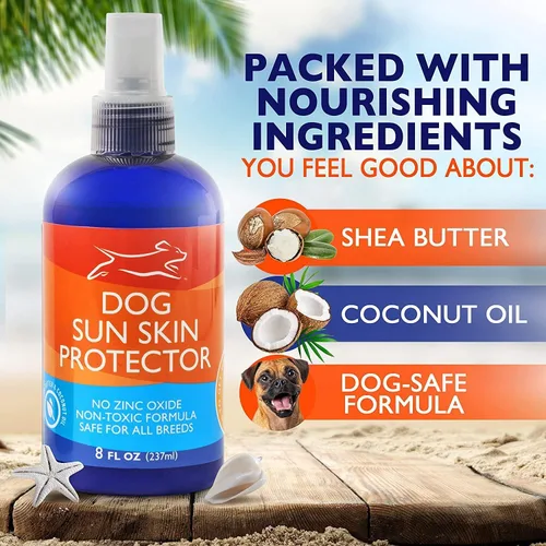 Vista 7 de EBPP - Protector solar para perros, 8 onzas líquidas, seguro para todas las razas sin óxido de zinc, protección de mascotas e hidratante para piel