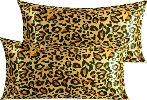 Vista 55 de NTBAY Paquete de 2 fundas de almohada estándar de satén para cabello y piel, lujosas y sedosas fundas de almohada con cierre de sobre, 20 x 26