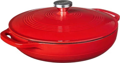 Vista 14 de Lodge Cacerola Ovalada de Hierro Fundido Esmaltado de 3.6 Cuartos con Tapa – Asas Dobles – Apta para Horno hasta 500°F o en Estufa – Úsela