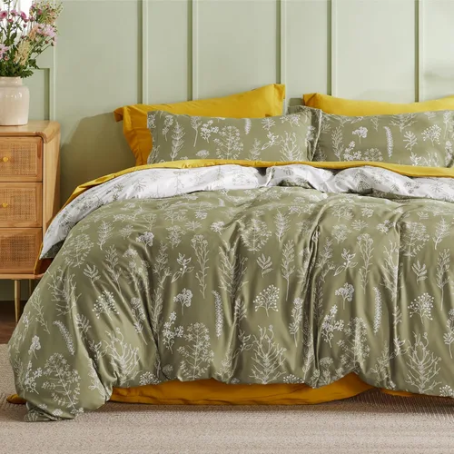 Vista 46 de Bedsure - Funda de edredón tamaño King – Juego de funda de edredón reversible terracota de 3 piezas con cierre de cremallera, juego de ropa de cama