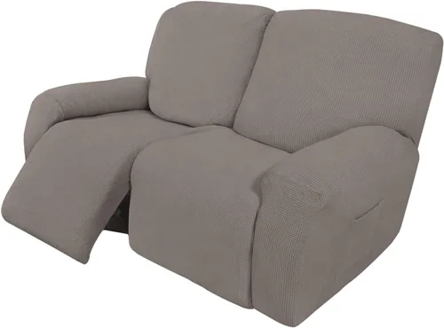 Vista 77 de Easy-Going - Funda elástica para sofá reclinable y sofá cama, 6 piezas, protector de muebles, suave, parte inferior elástica, tela jacquard